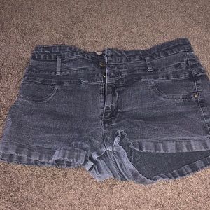 Black high waisted refuge Jean shorts